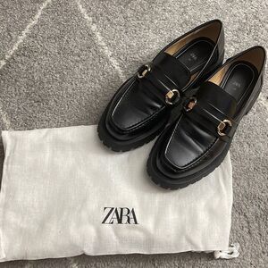 Zara lug sole loafers